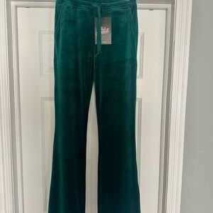 NWT Rare Paris Hilton Green Velour Track Pants – XS, Limited Edition